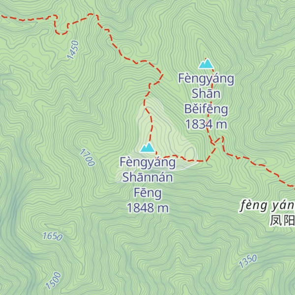 Map of Fèngyáng Shānnán Fēng
