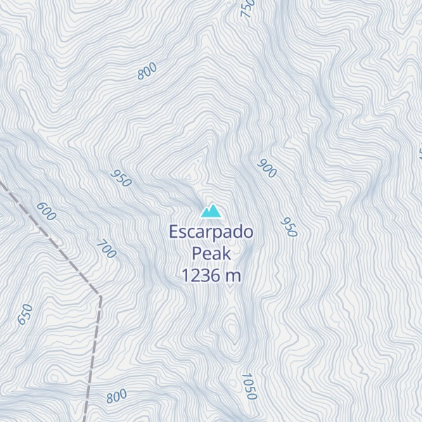 Map of Escarpado Peak