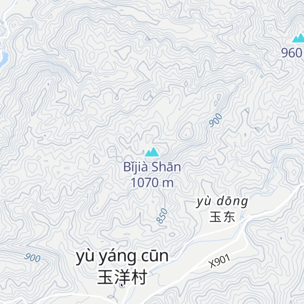 Map of Bǐjià Shān