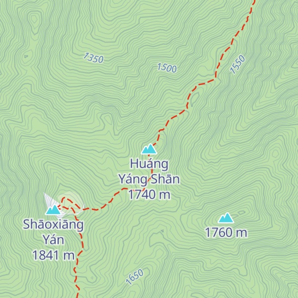 Map of Huáng Yáng Shān
