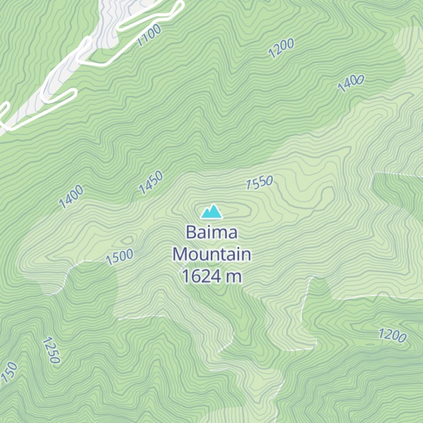 Map of Baima Mountain