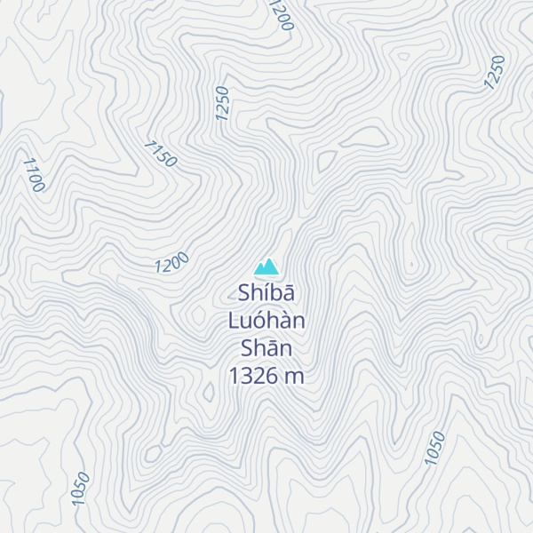 Map of Shíbā Luóhàn Shān