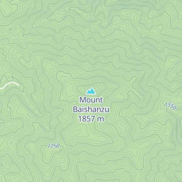 Map of Mount Baishanzu