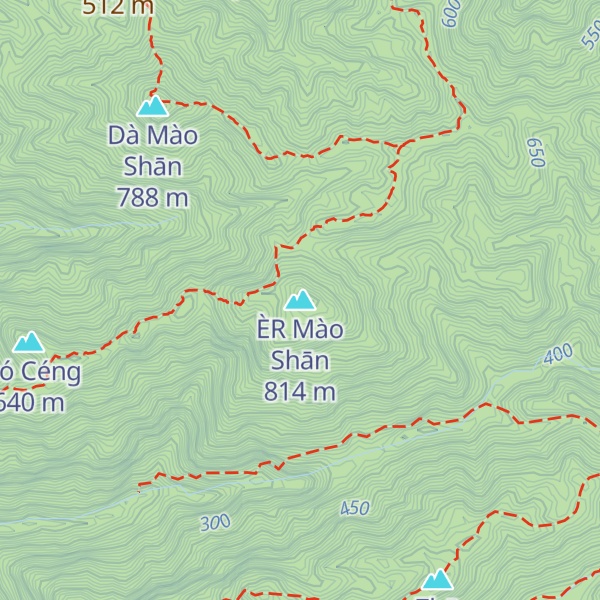 Map of ÈR Mào Shān