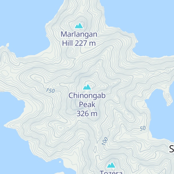 Map of Chinongab Peak