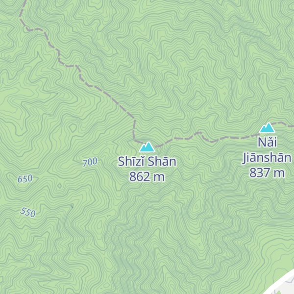 Map of Shīzǐ Shān