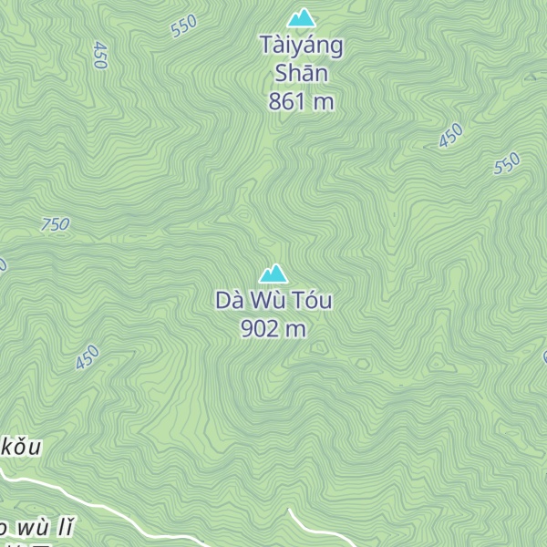Map of Dà Wù Tóu