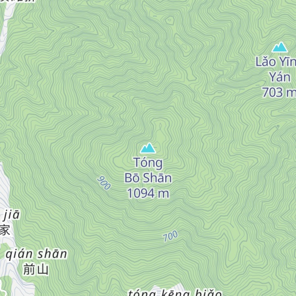 Map of Tóng Bō Shān