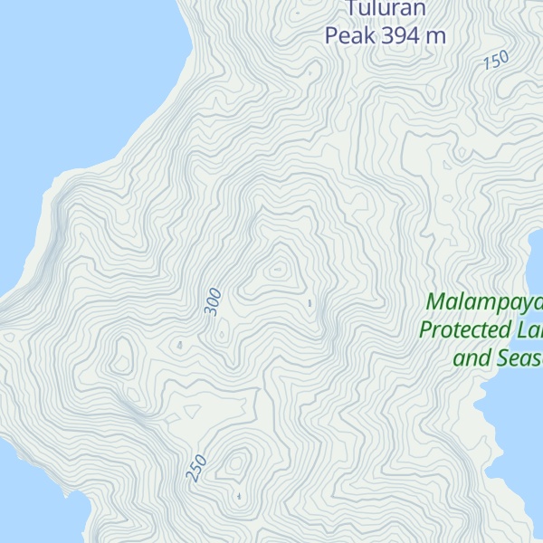 Map of South Tuluran Peak