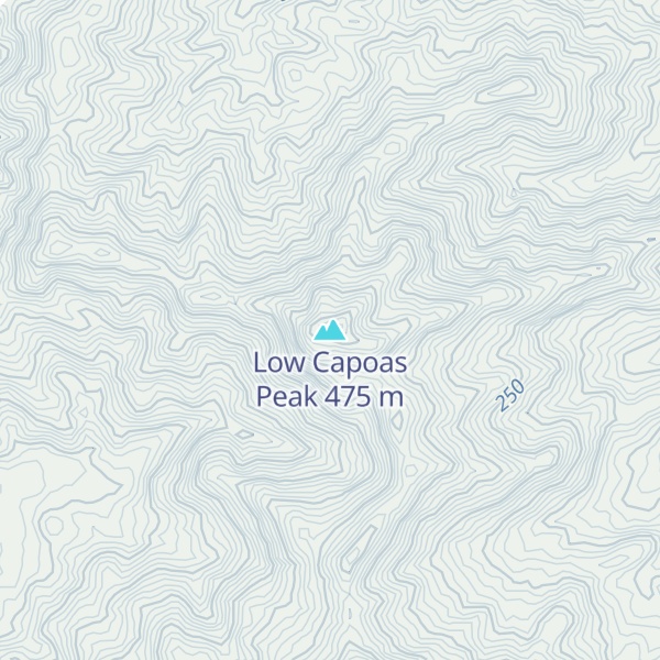 Map of Low Capoas Peak