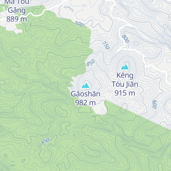 Map of Gāoshān