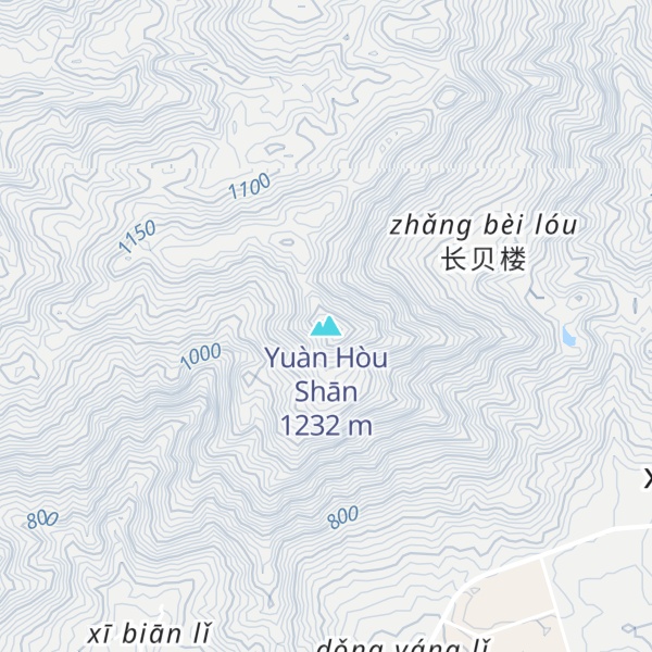 Map of Yuàn Hòu Shān