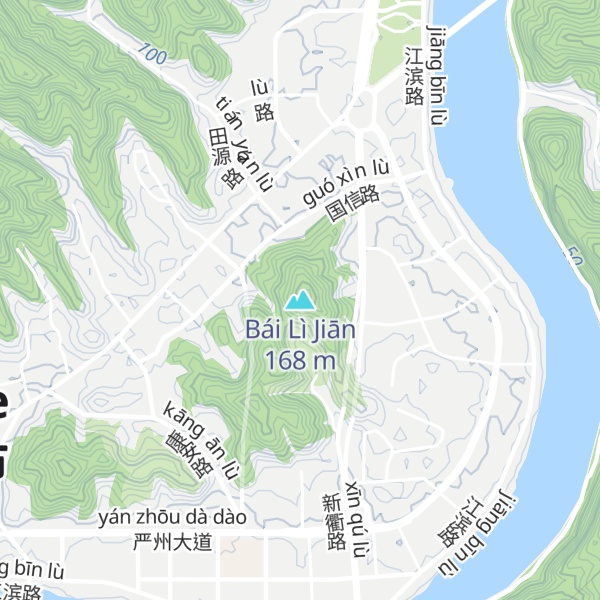 Map of Bái Lì Jiān