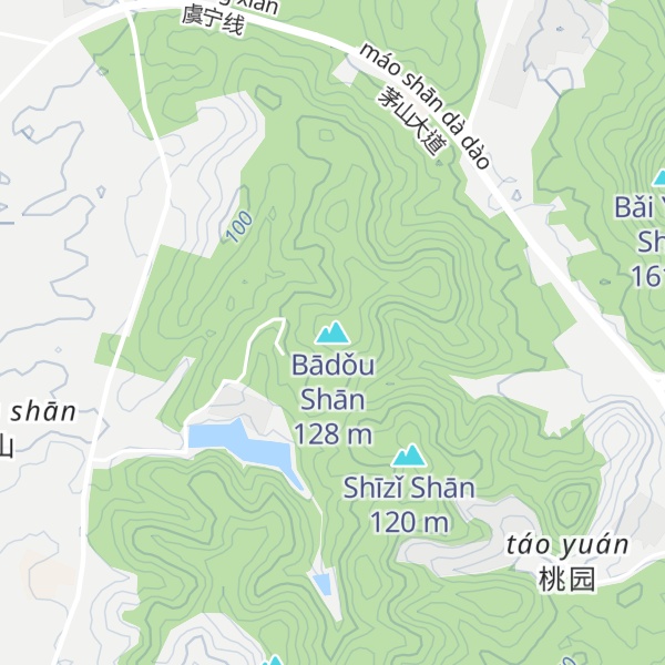 Map of Bādǒu Shān