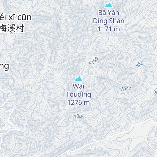 Map of Wāi Tóudǐng