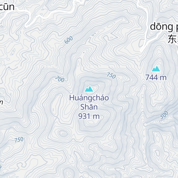 Map of Huángcháo Shān