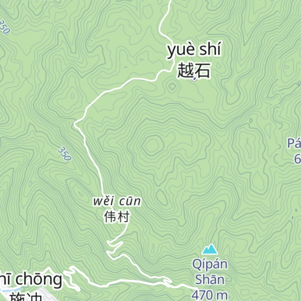 Map of Yuè Shíshān