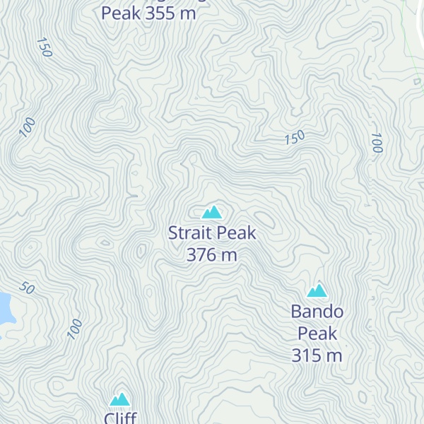 Map of Strait Peak