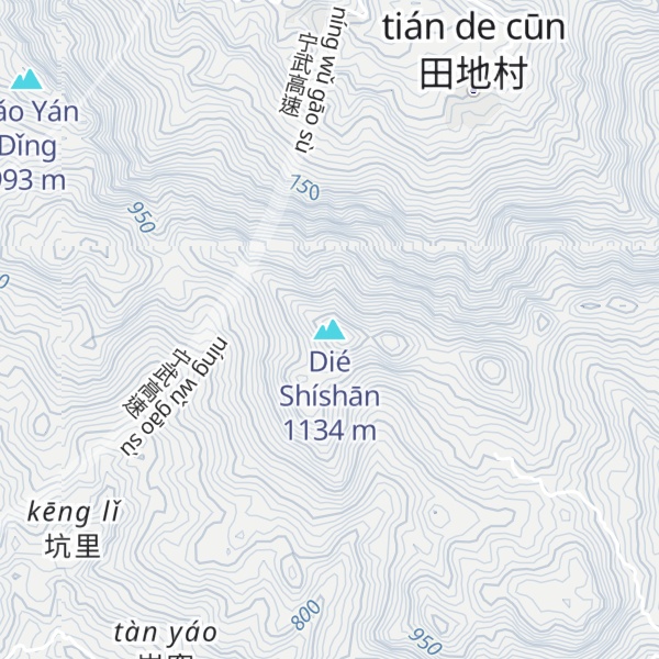 Map of Dié Shíshān
