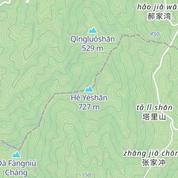 Map of Hé Yèshān