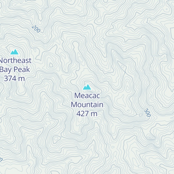 Map of Meacac Mountain