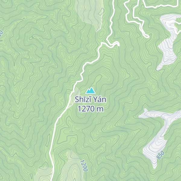 Map of Shīzǐ Yán