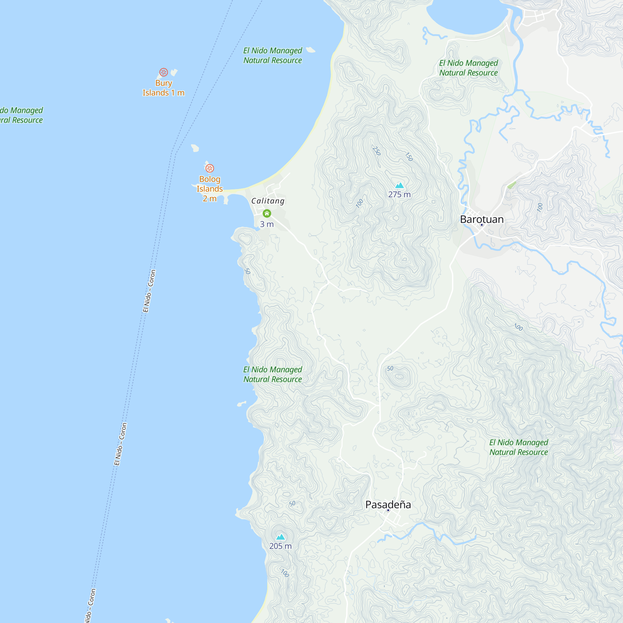 Cabañas De Nacpan map
