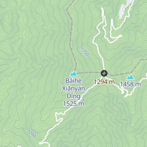 Map of Báihè Xiānyán Dǐng