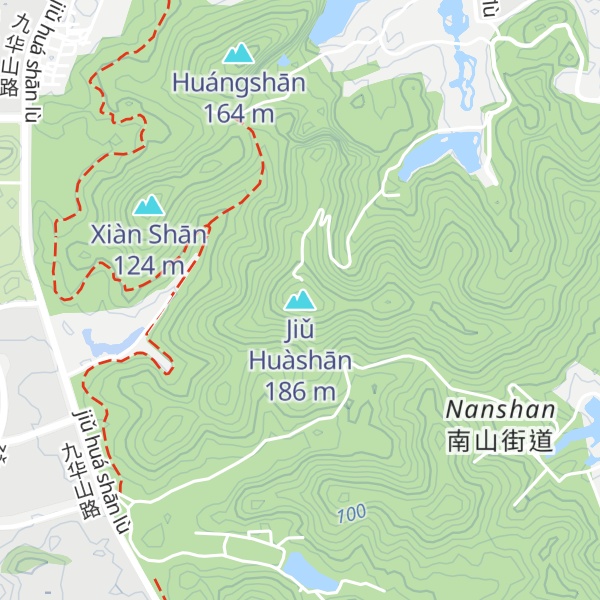 Map of Jiǔ Huàshān