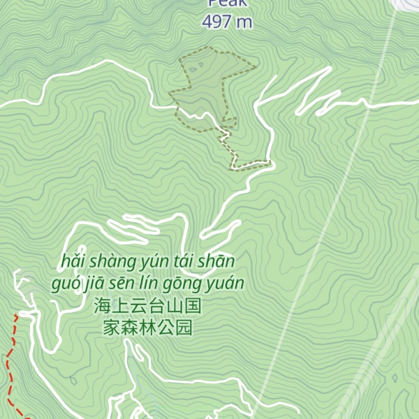 Map of Houyuntai Shan