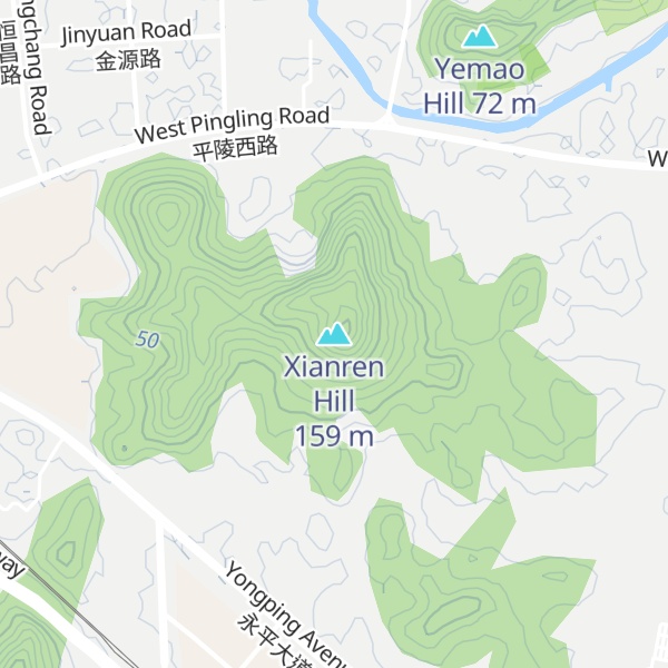 Map of Xianren Hill