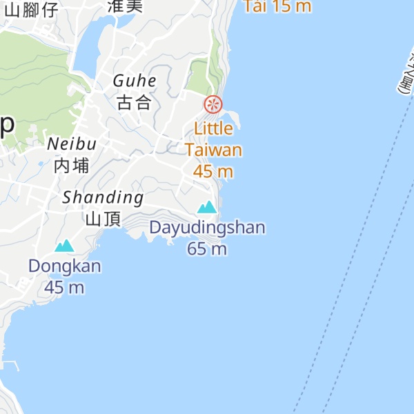 Map of Dayudingshan