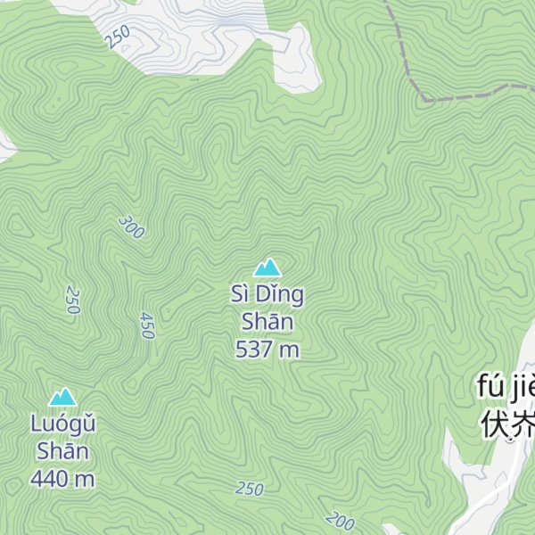 Map of Sì Dǐng Shān