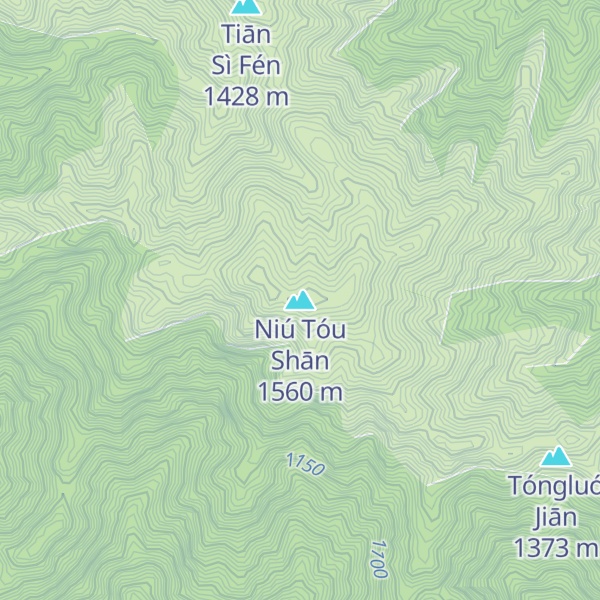 Map of Niú Tóu Shān
