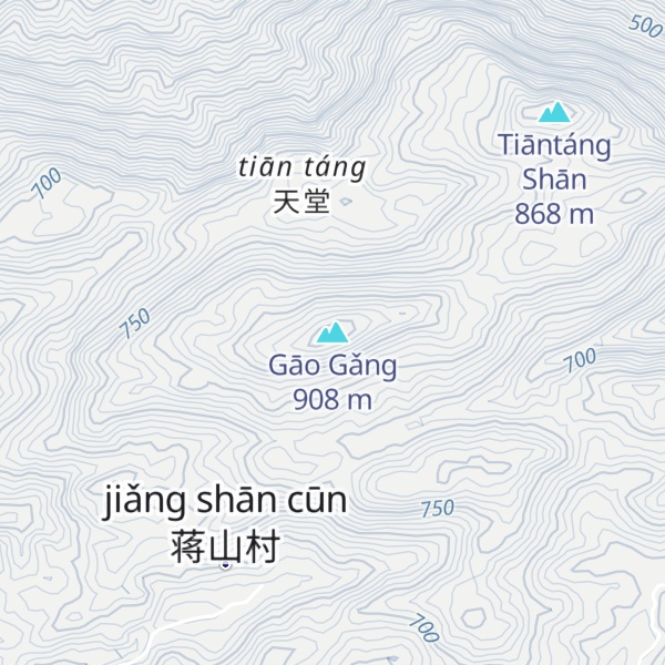 Map of Gāo Gǎng
