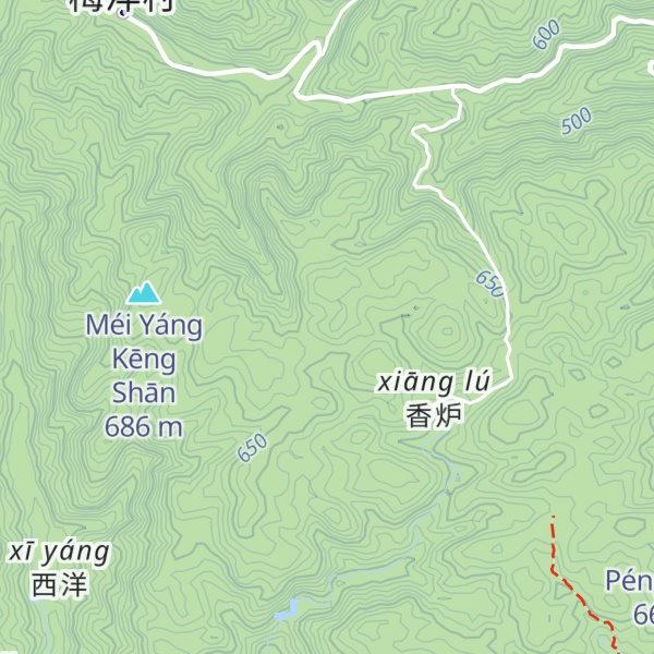 Map of Hòumén Shān