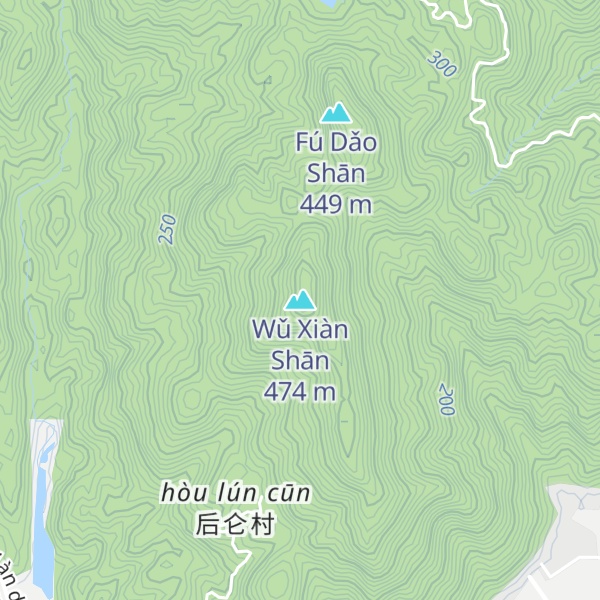 Map of Wǔ Xiàn Shān