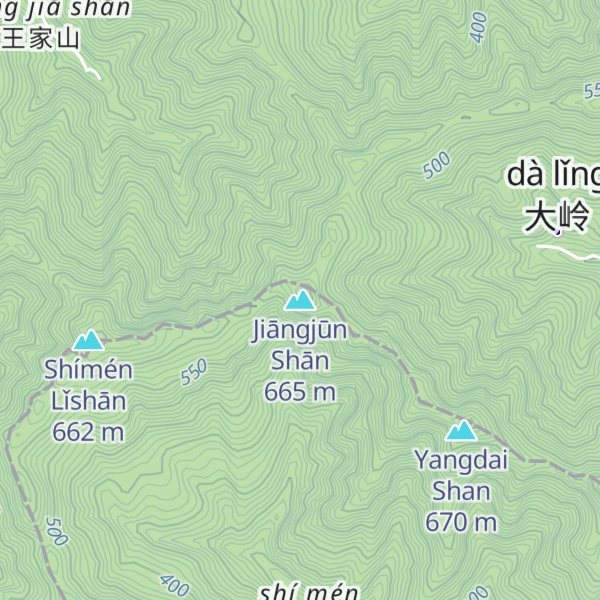 Map of Jiāngjūn Shān