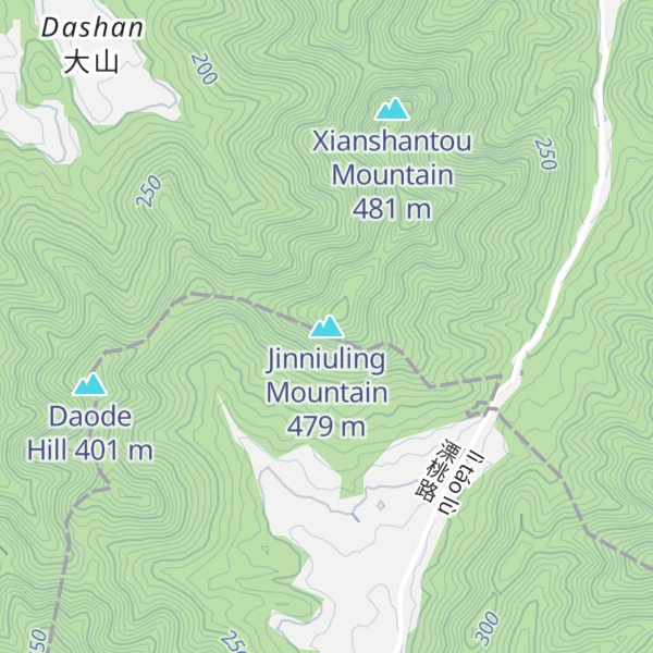 Map of Jinniuling Mountain