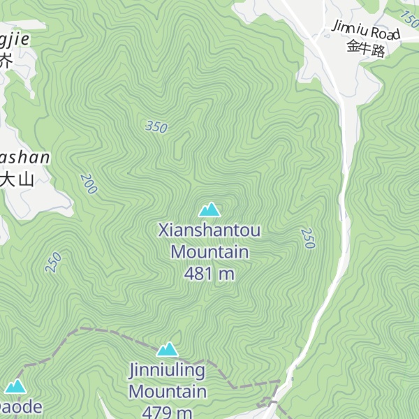 Map of Xianshantou Mountain