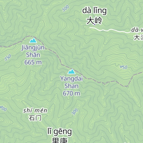 Map of Yangdai Shan