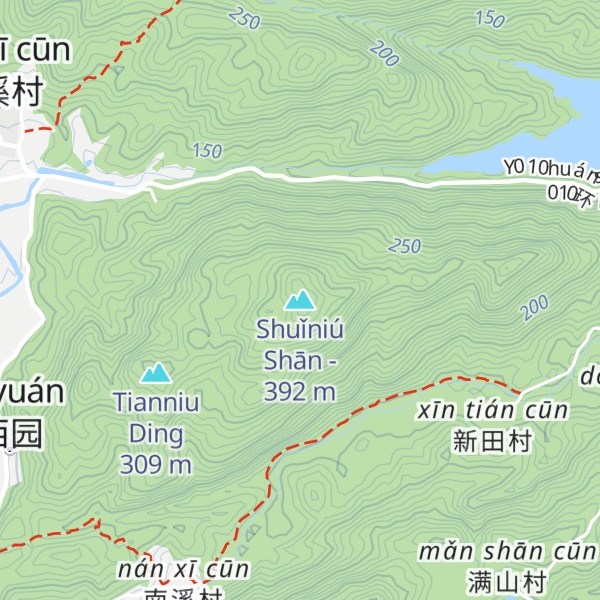 Map of Shuǐniú Shān -