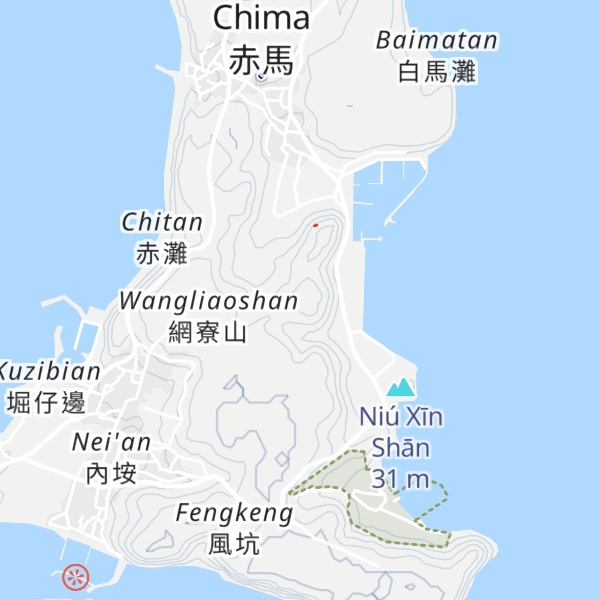 Map of Niuxin Shan