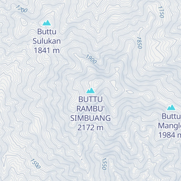 Map of BUTTU RAMBU' SIMBUANG