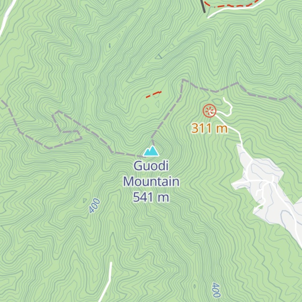 Map of Guodi Mountain
