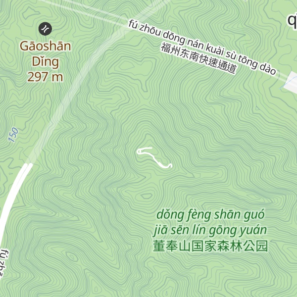 Map of Dǒng Fèng Shān