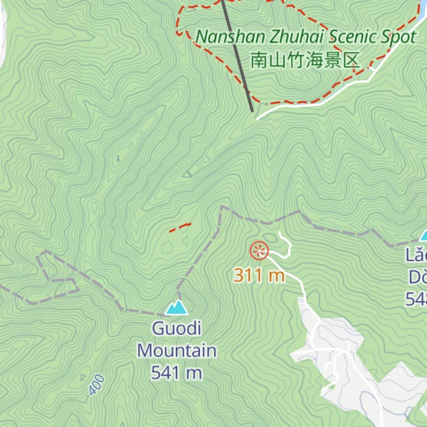 Map of Tongguanling Mountain