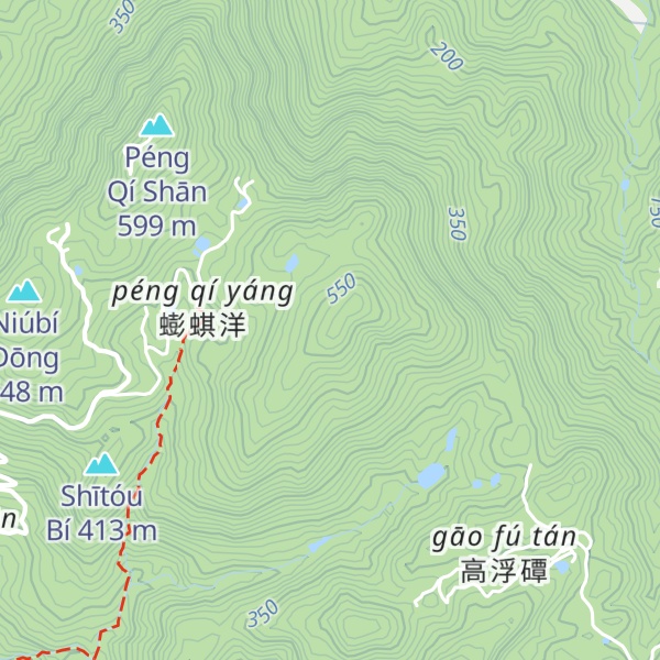 Map of Tiāntāi Lǐng