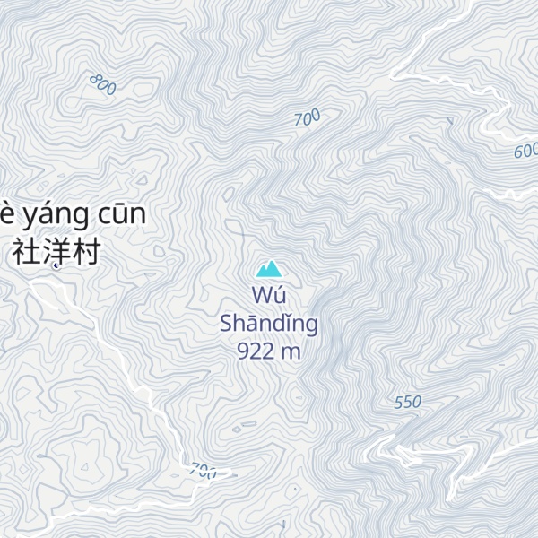 Map of Wú Shāndǐng