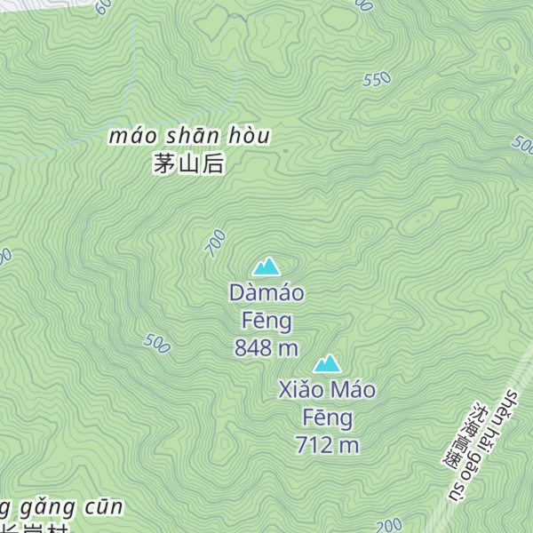 Map of Dàmáo Fēng